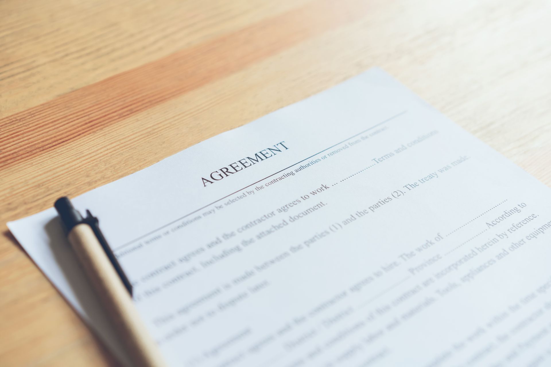 A document with the heading 