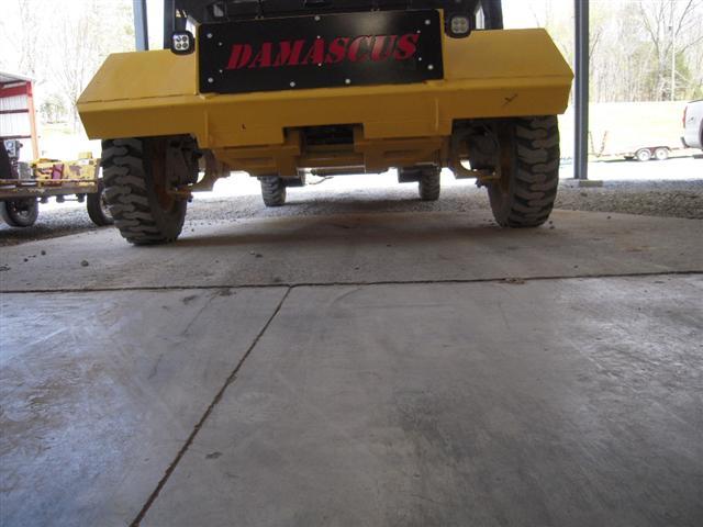 Yellow forklift with 
