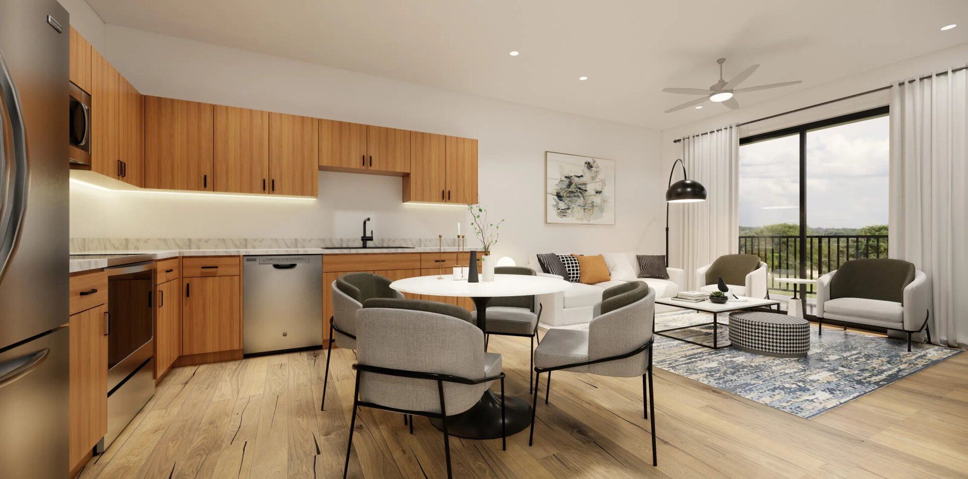 the lundell one bedroom interior