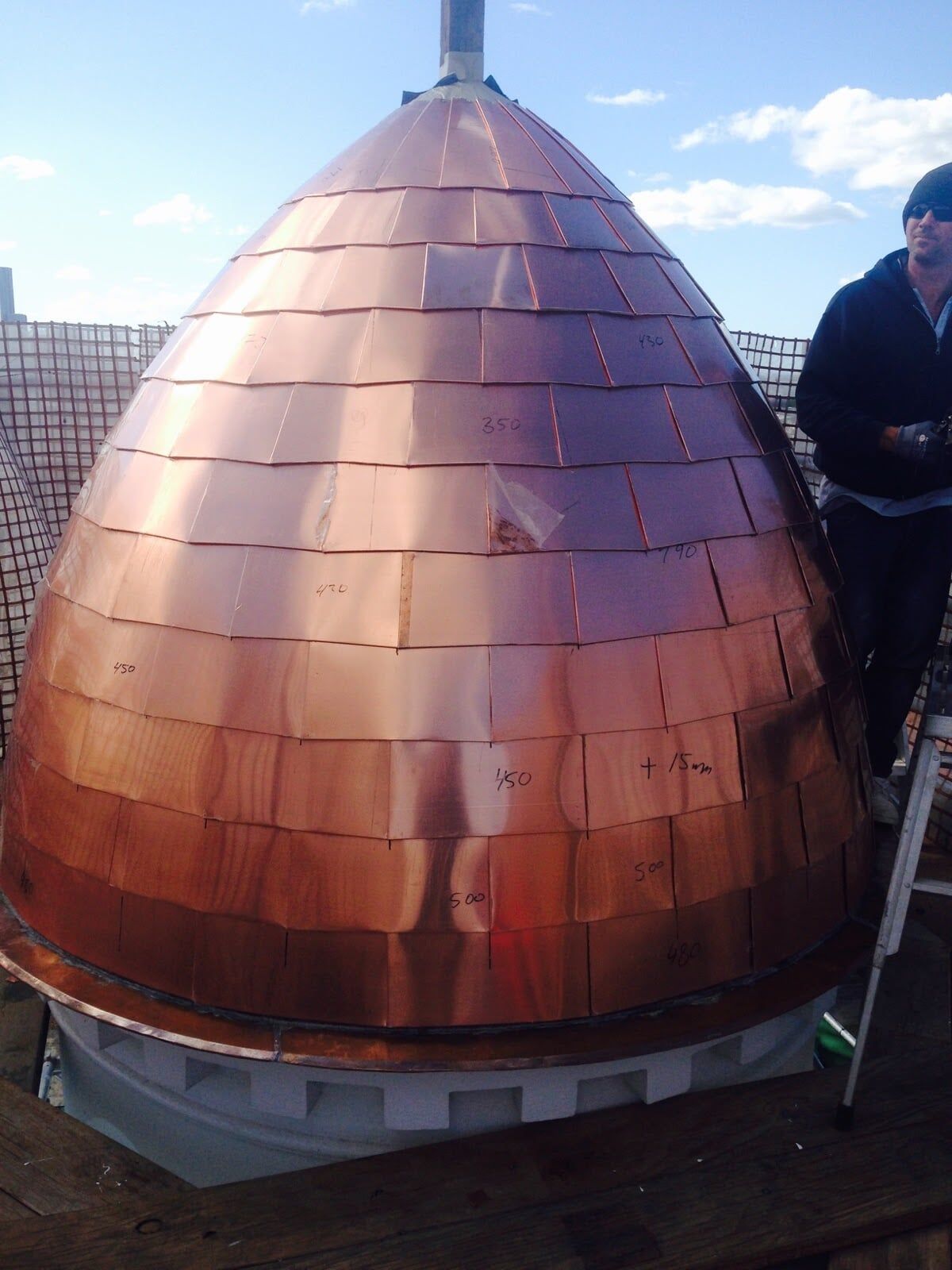 Copper Dome in Shingle Sytem