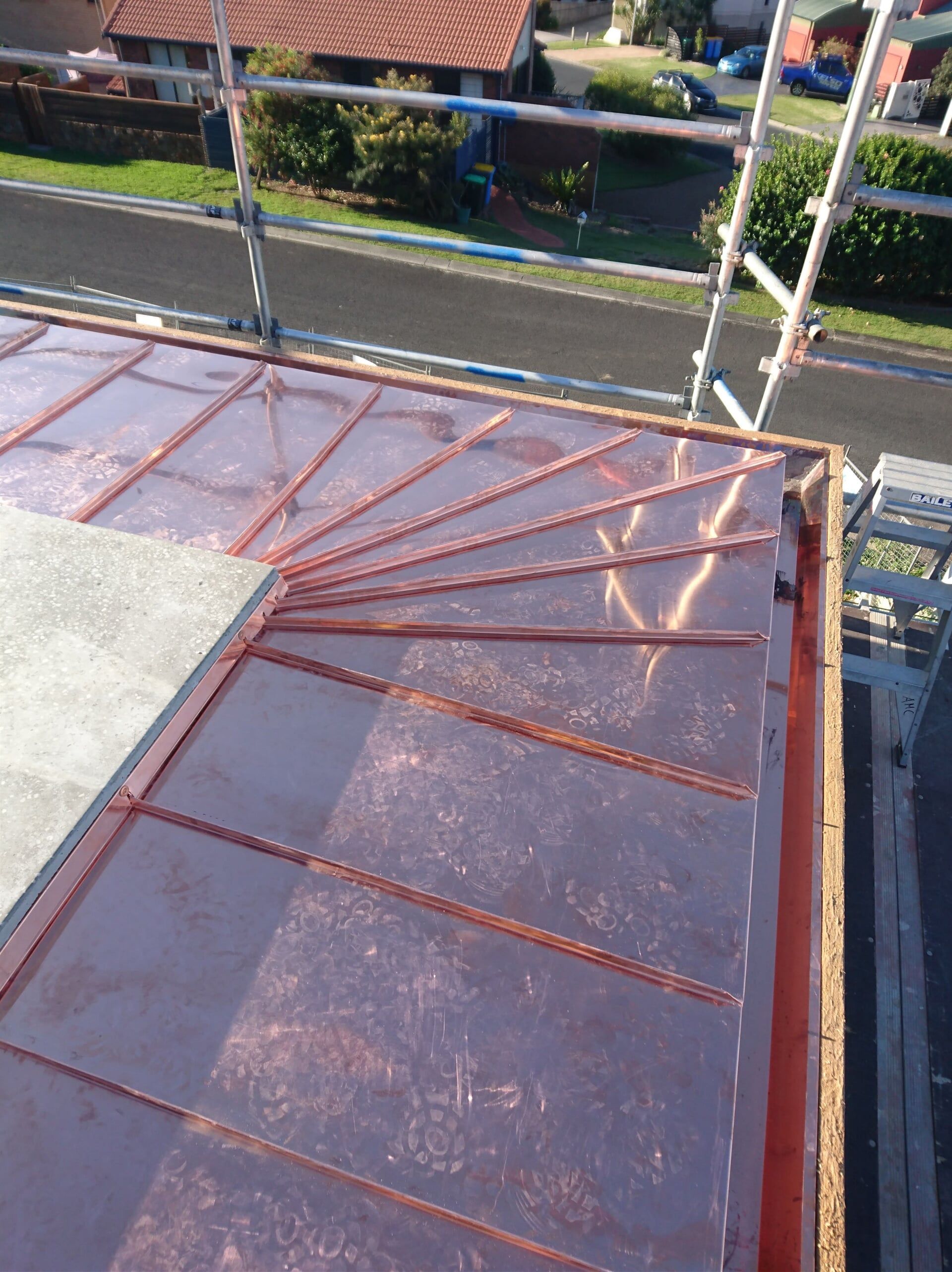 Double Standing Seam Roof with Tapered Panels