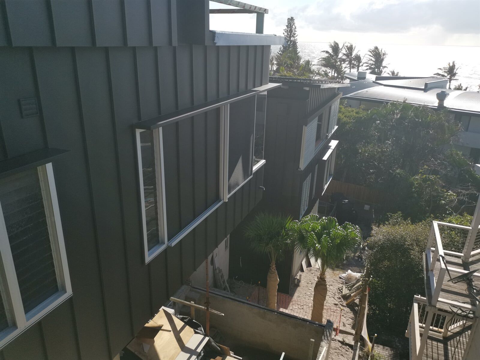 Wall Cladding in Angle Standing Seam System in Matt Black Prefa Aluminium