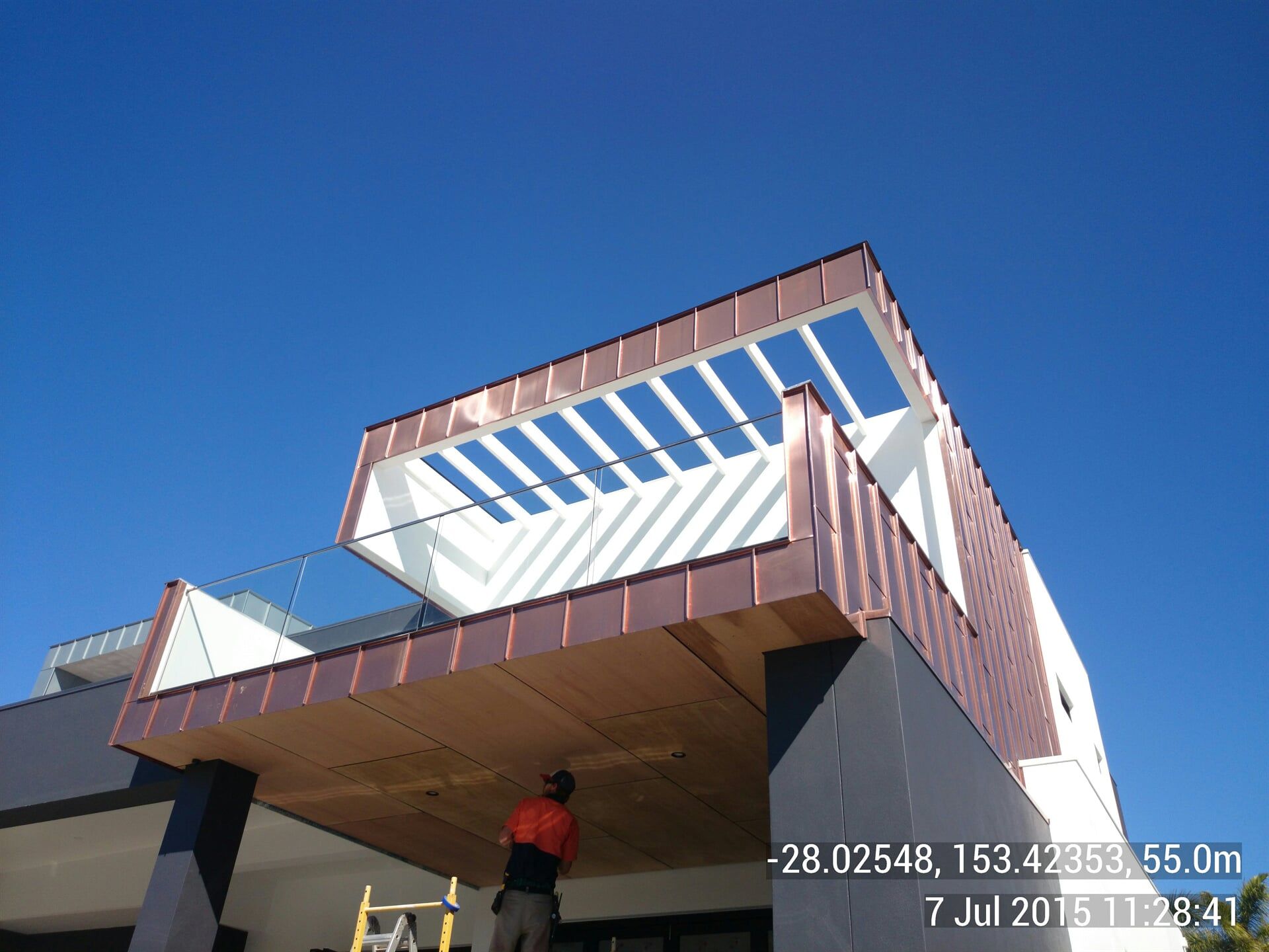 Angle Standing Seam with Cross Seams