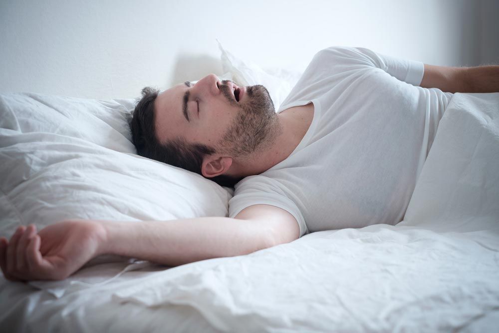 Man Snoring Loudly