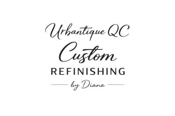 Urhantique QC Custom Refinishing by Diana logo in black cursive and serif text on a white background