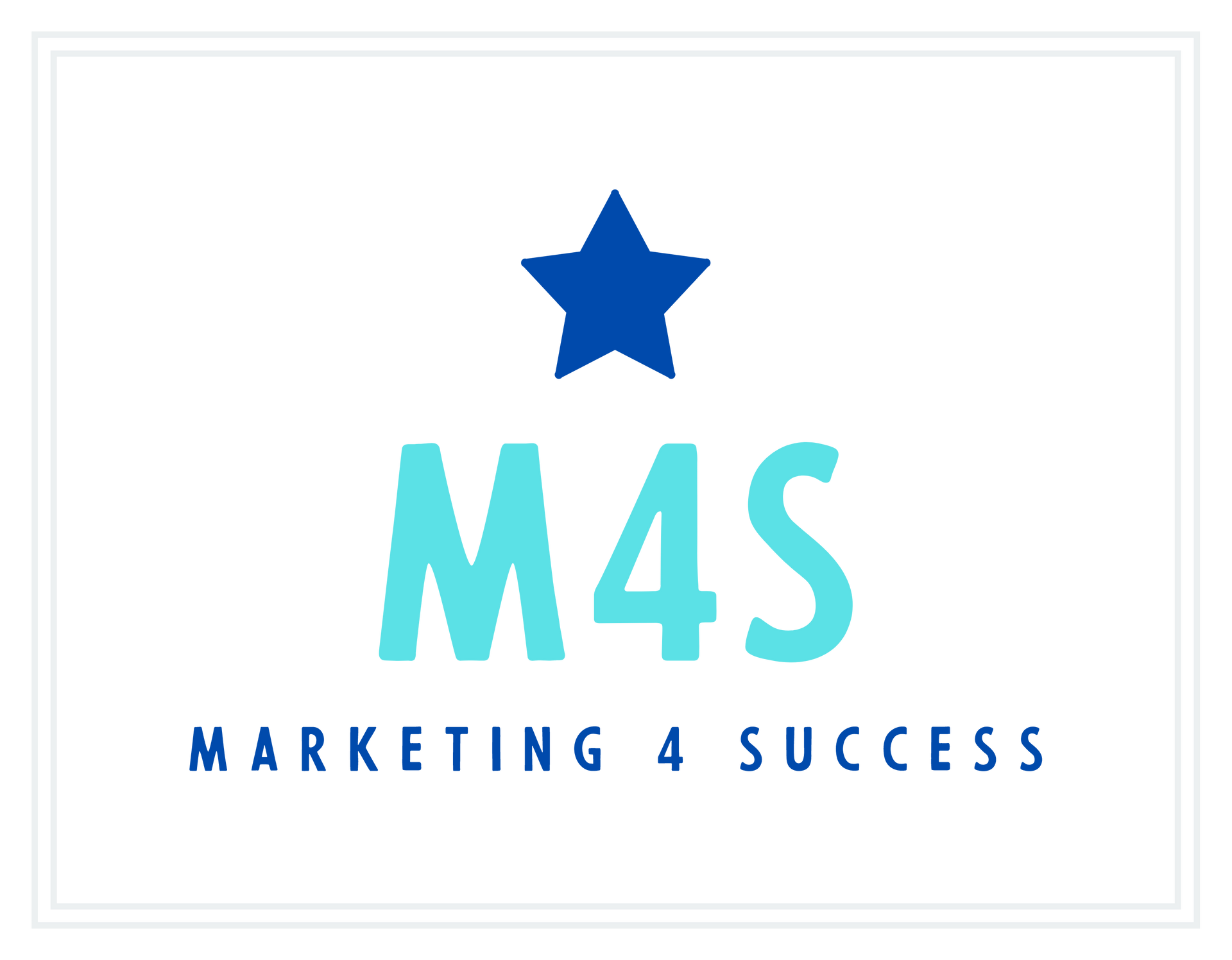 Logo: Blue star above turquoise