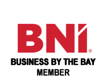 A bn1 business by the bay member logo on a white background