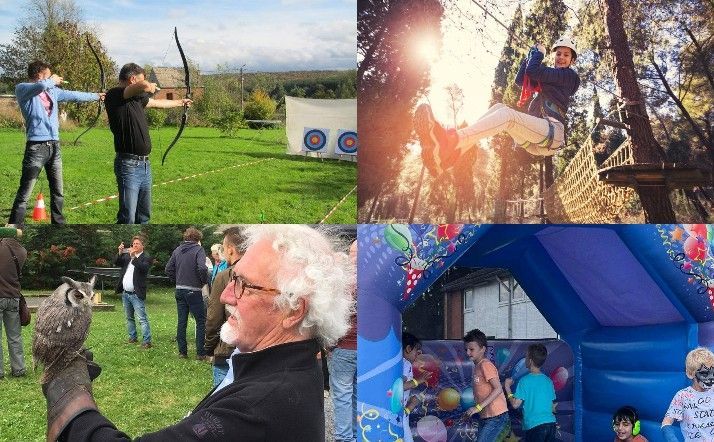 roofvogels springkussen en buiten outdooractiviteiten