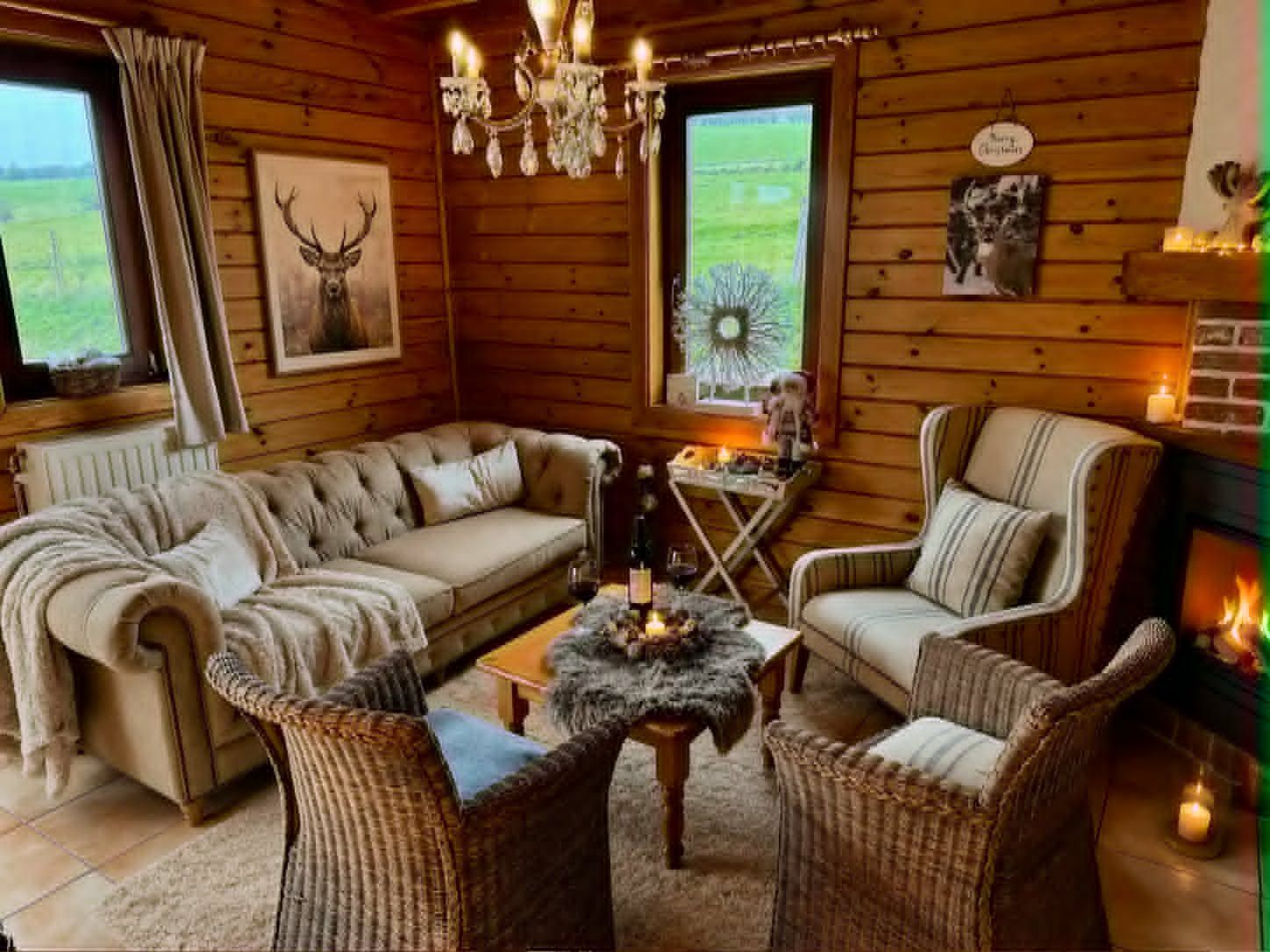 huiskamer in het chalet achouffe