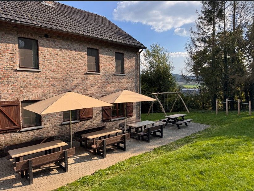 terras bij vakantiewoning in durbuy