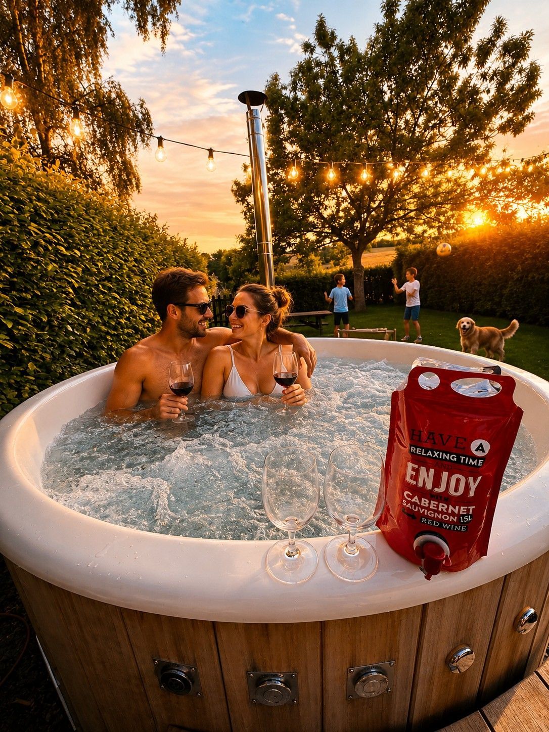 hottub bij vakantiechalet
