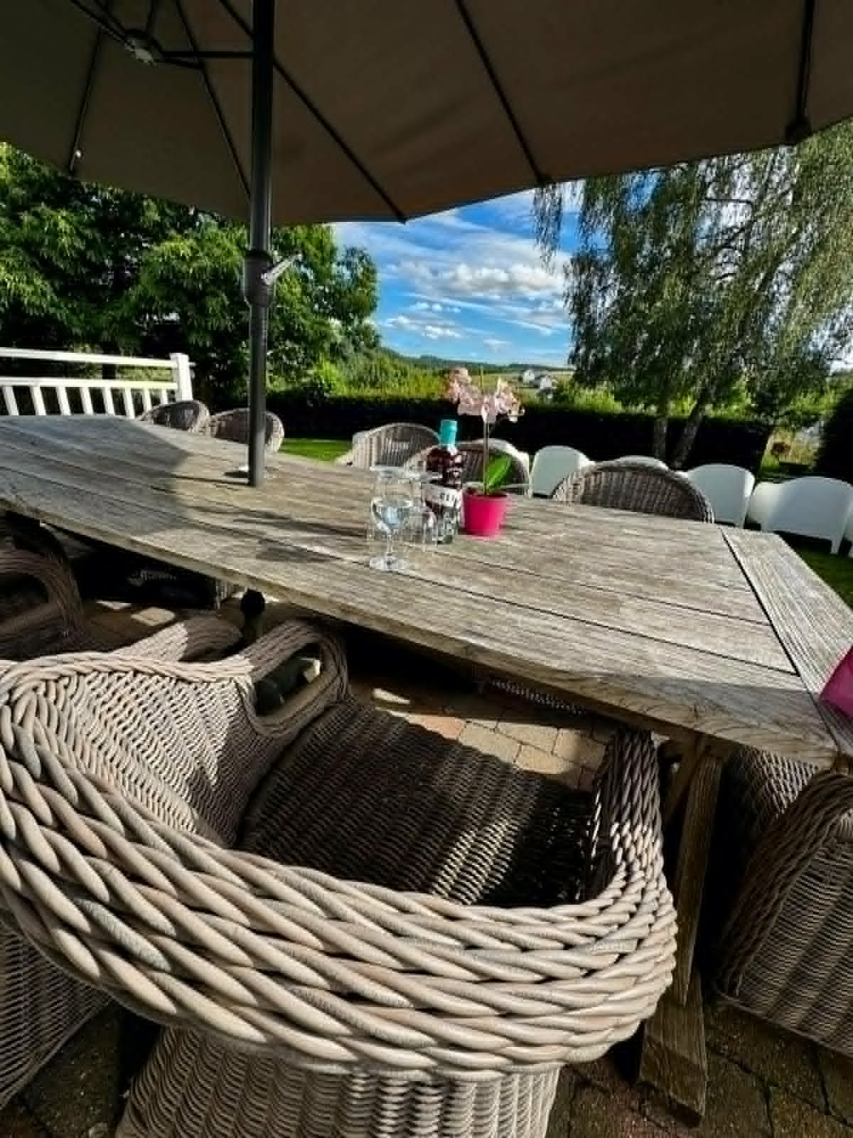 vrij uitzicht achter in de tuin