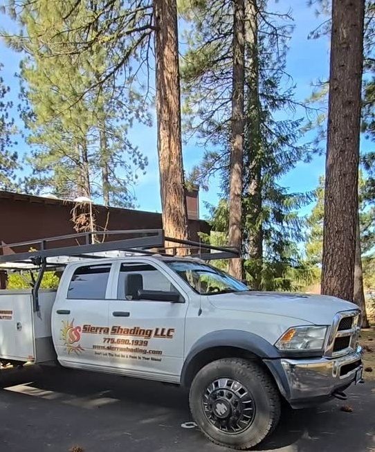 White work truck with