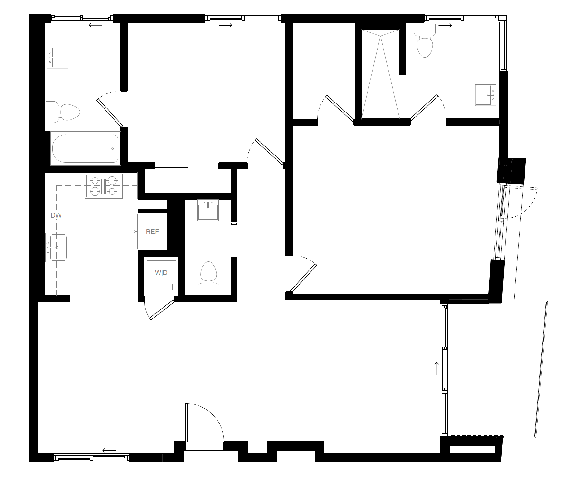 2 Bedroom Floor Plan
