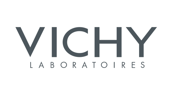 Das Logo von Vichy Laboratoires befindet sich auf weißem Hintergrund.