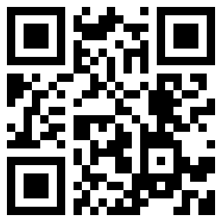 Ein schwarz-weißer QR-Code auf weißem Hintergrund