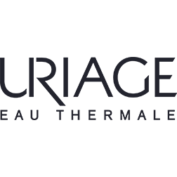 Das Logo von Uriage Eau Thermale ist schwarzweiß auf weißem Hintergrund.