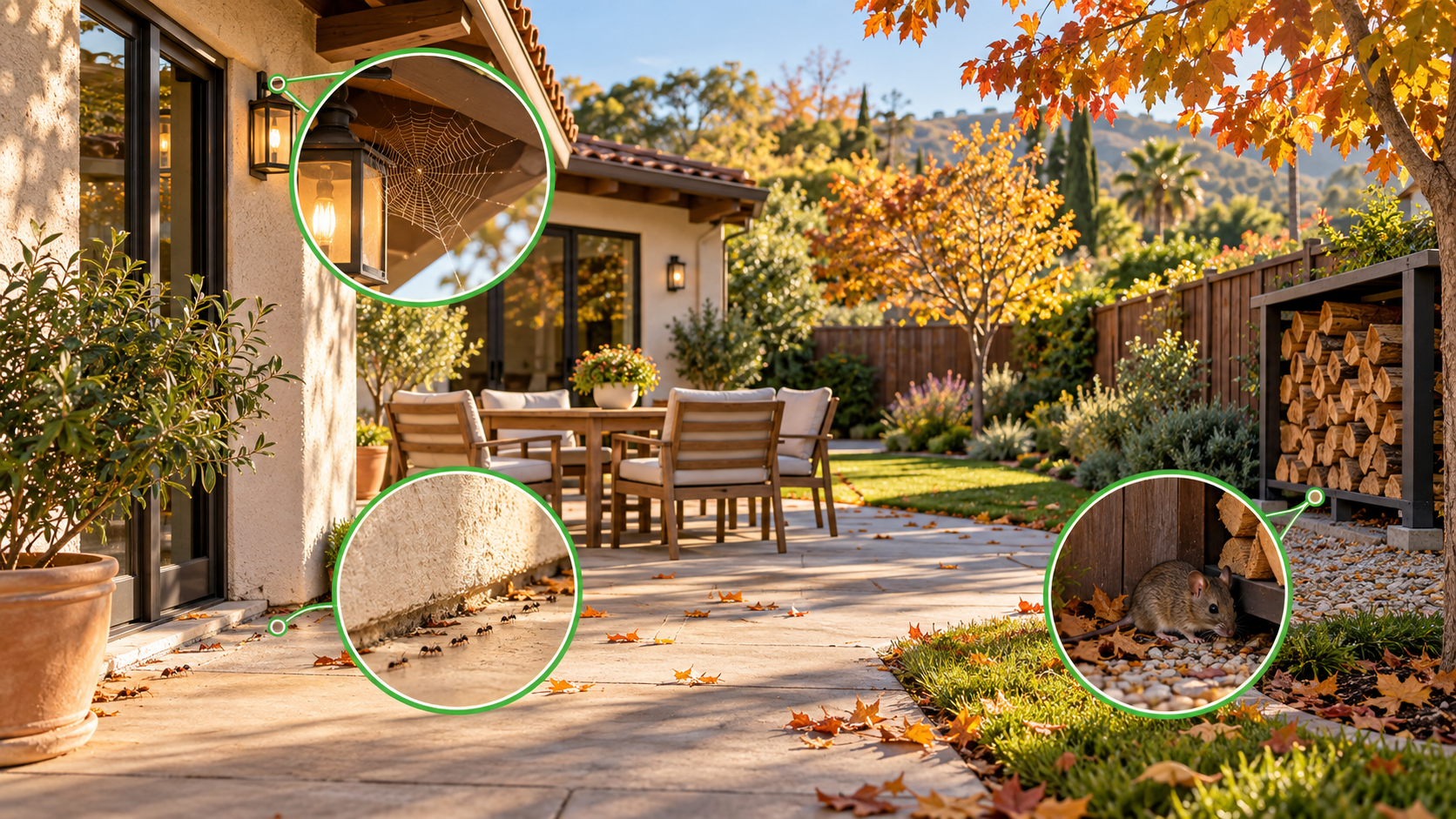 fall pest control access areas