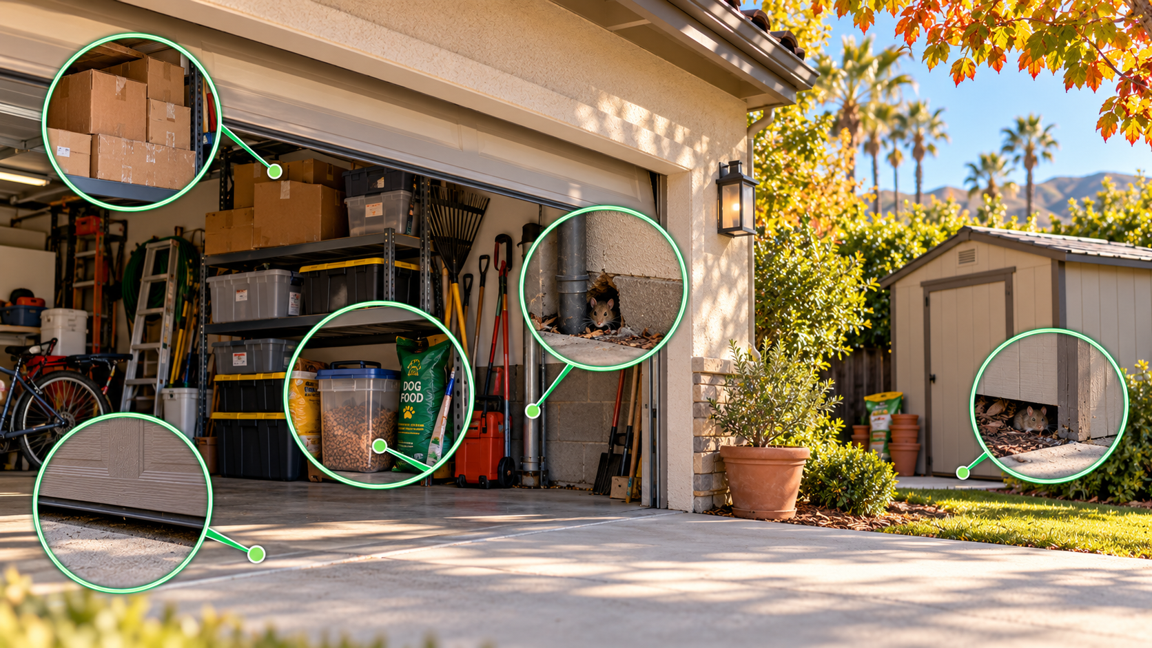 fall pest control garage access
