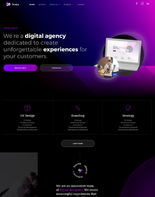 website onboarding design type