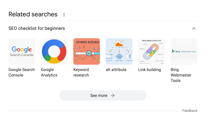 using google related searches for SEO ideas