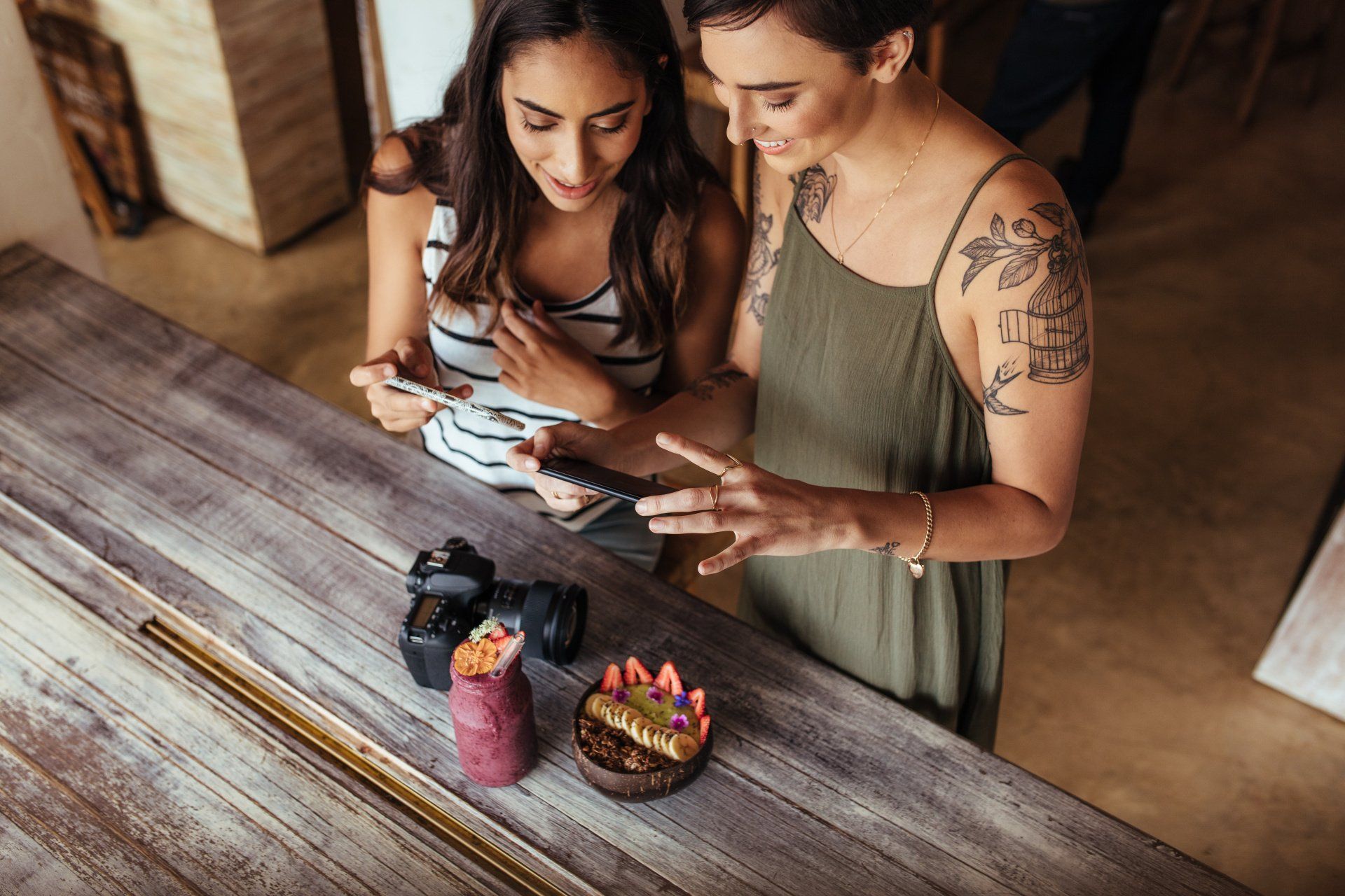 A person sharing content on social media