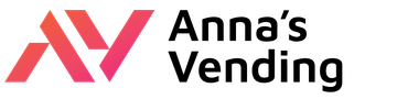 Home Anna’s Vending logo with red stylized “AV” and black text on a white background