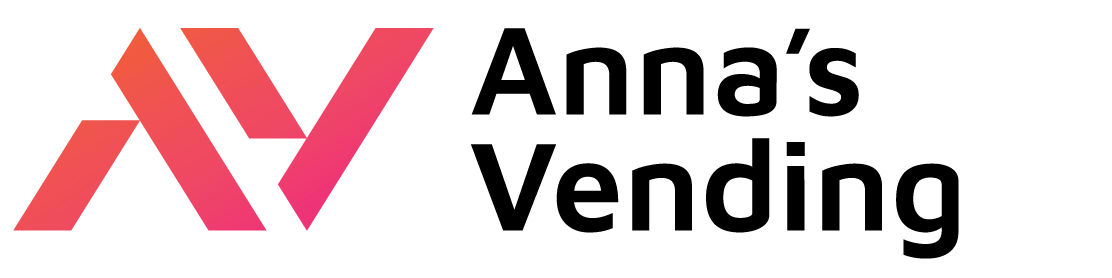 Anna’s Vending logo with red stylized “AV” and black text on a white background
