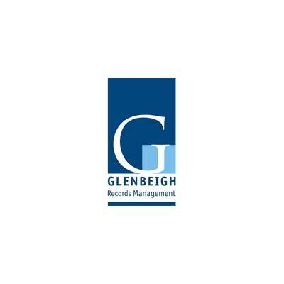 Glenbeigh Records Management logo with a blue monogram and white “G” on a white background