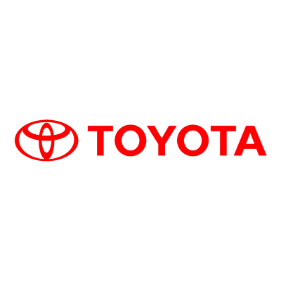 Red Toyota logo on a white background