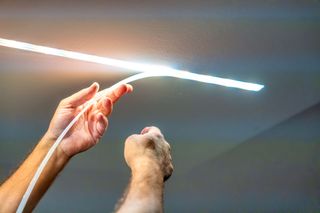 Electrician installing recessed lighting, Sonoma, CA