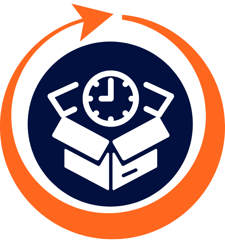 RELIABLE SERVICE, DELIVERY & STOCK ICON