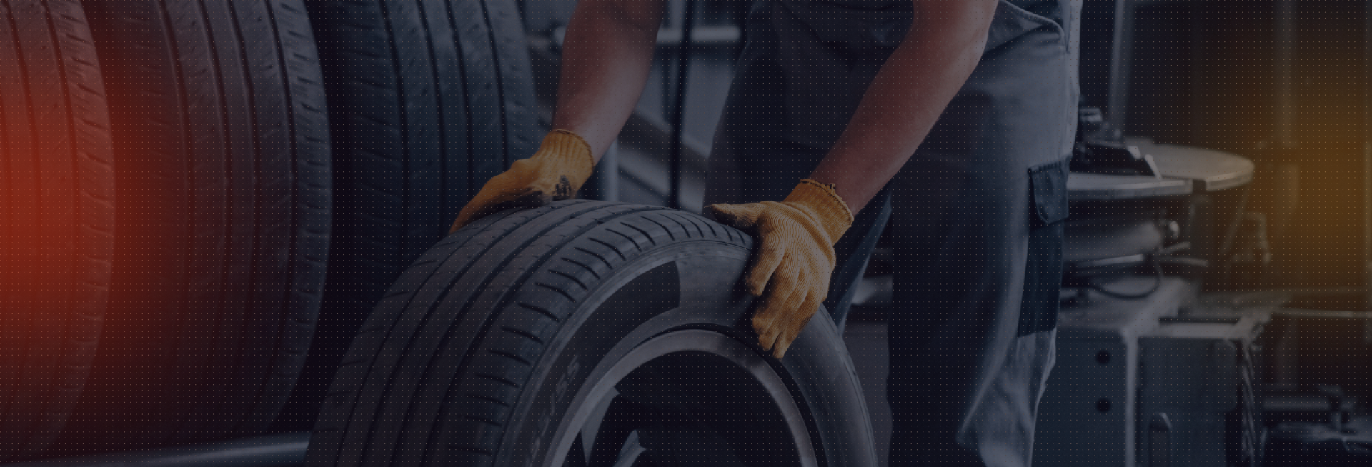 Tire inside of our shop in garage | Hayes Automotive