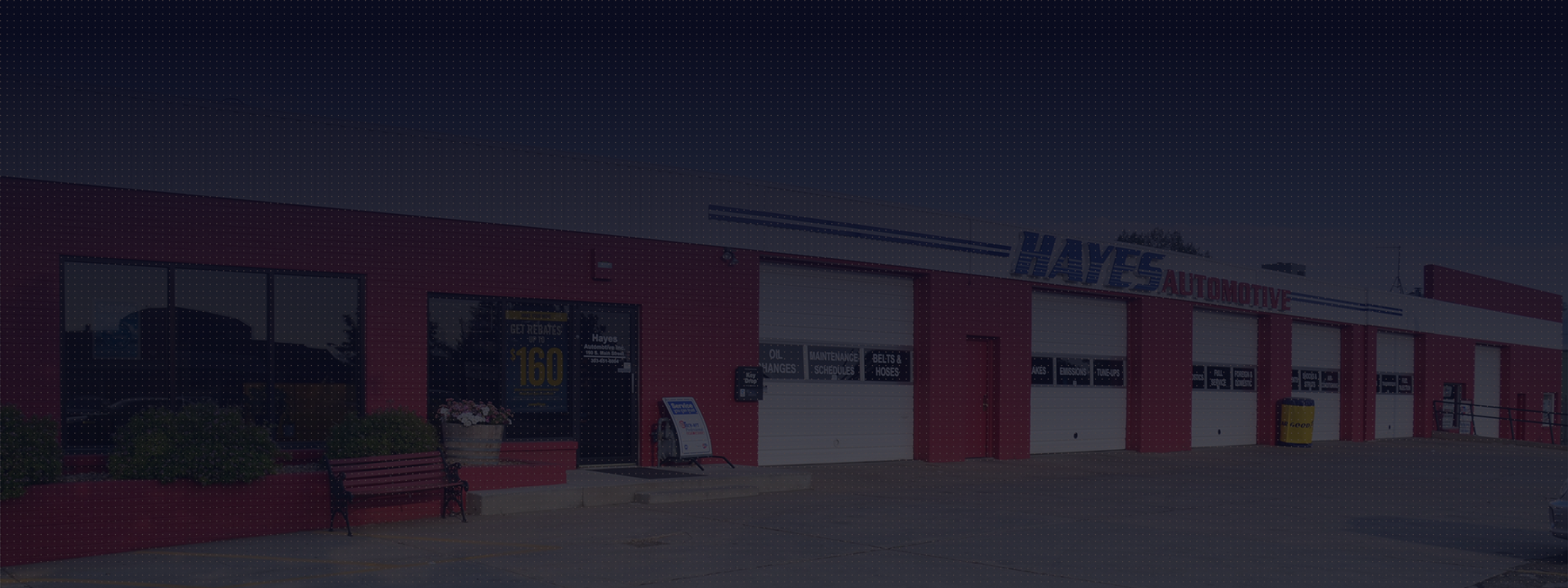 Outside of our garage bays at our shop in Longmont, CO | Hayes Automotive
