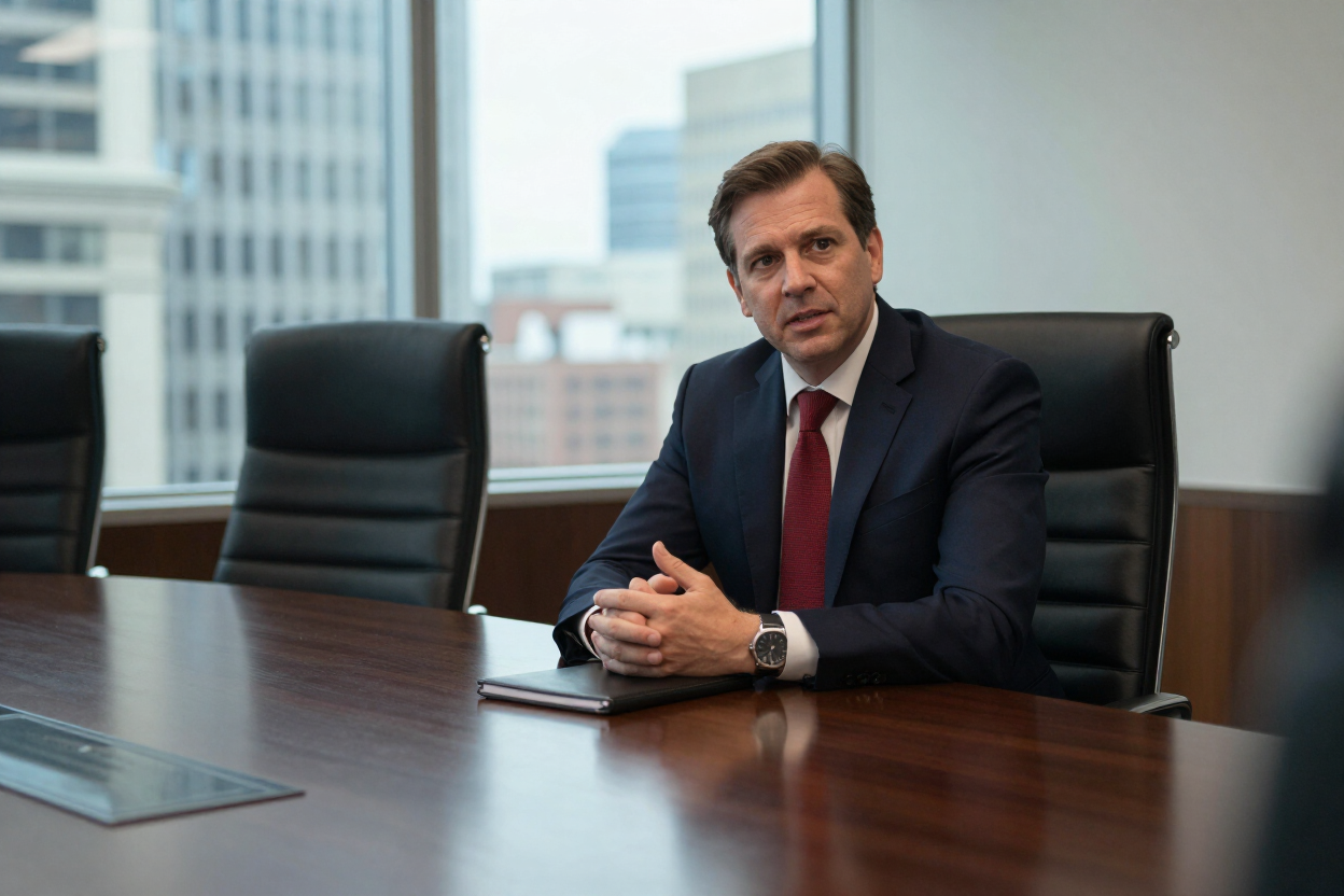 Atlanta business leader in boardroom
