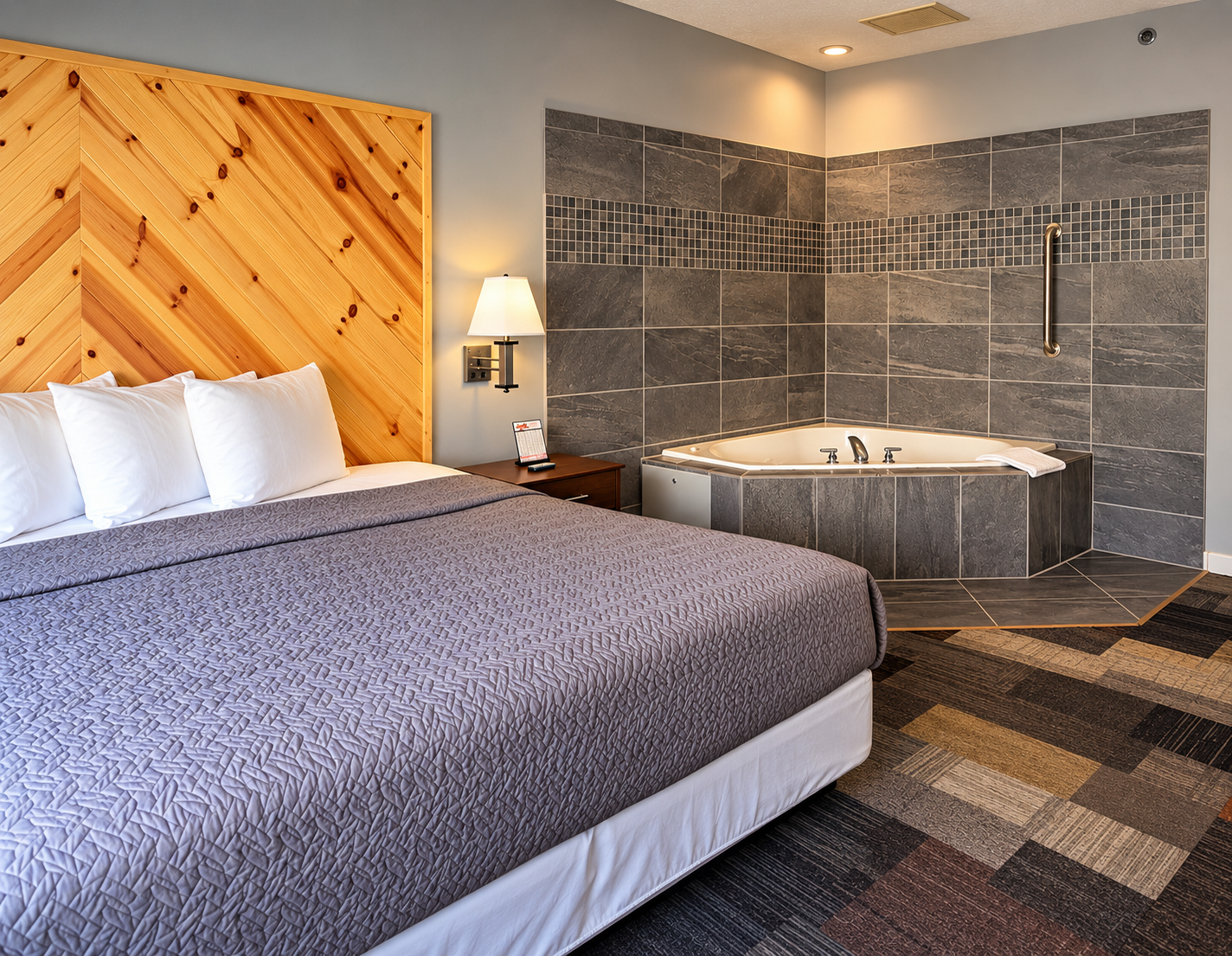 King Jacuzzi Room - Accommodations - Commodore Perry Inn and Suite