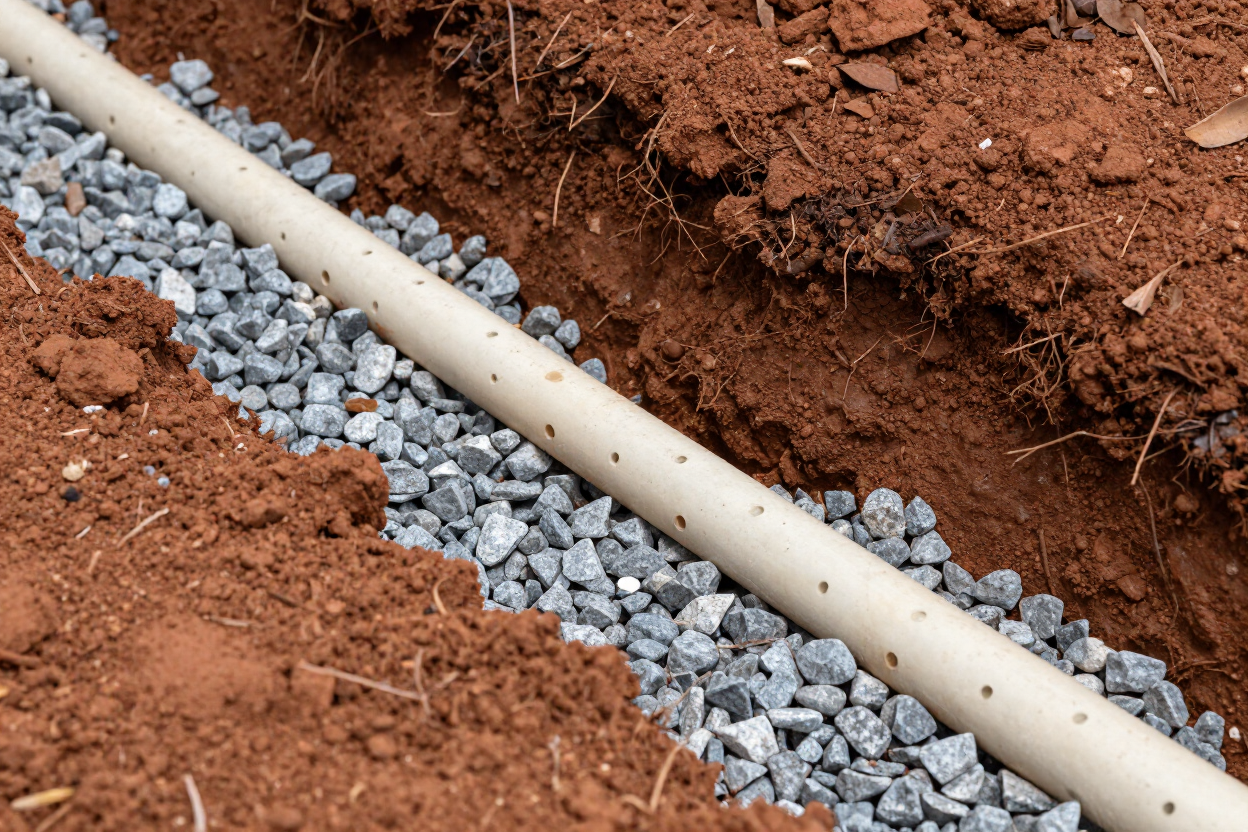 French drain installation in Dunnellon FL