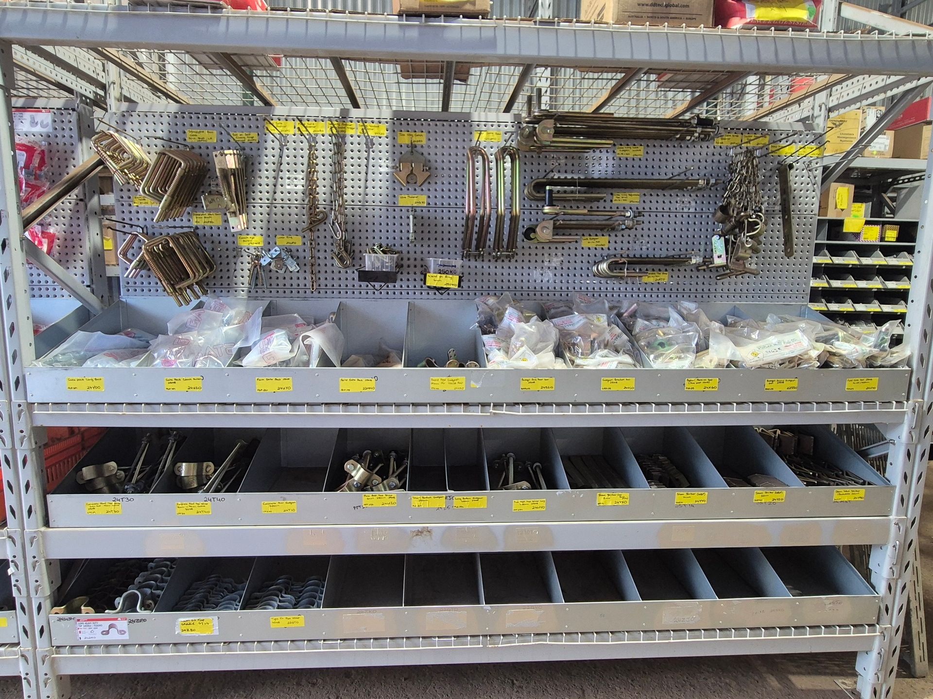 Hardware parts in store— Western Pacific Steel in South Grafton, NSW