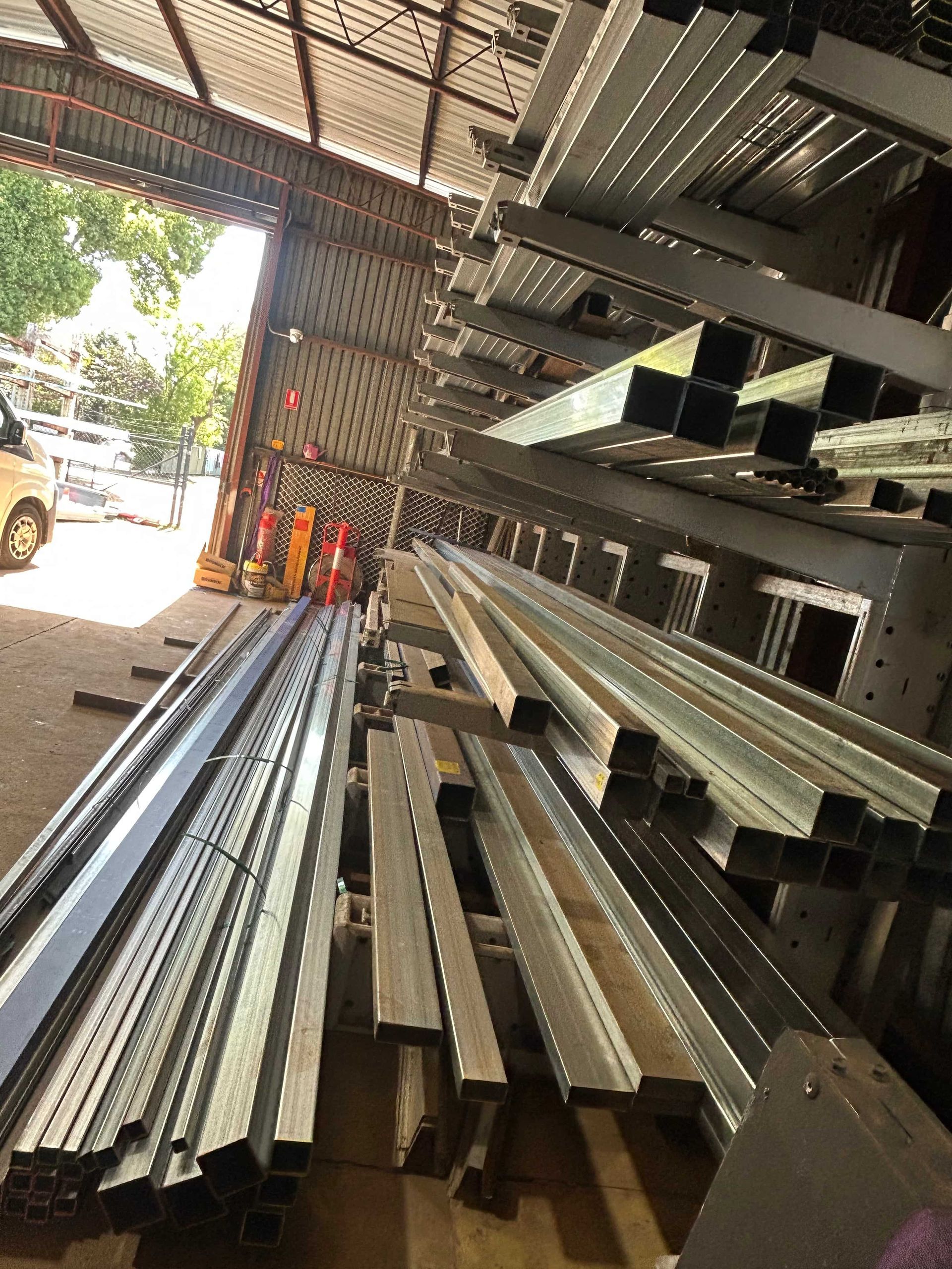 Bundles of Silver Metal Pipes — Western Pacific Steel in South Grafton, NSW