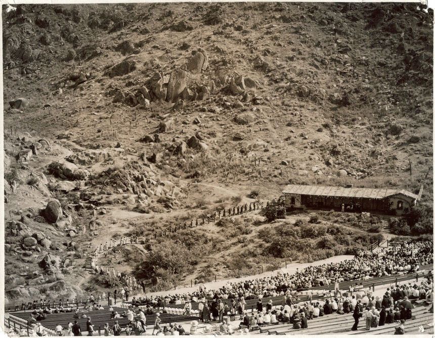 Historical photo of the Ramona Bowl Amphitheatre and