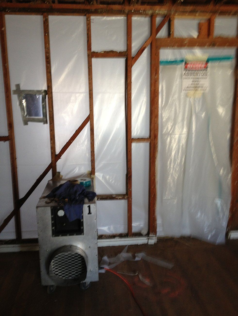 Wall Asbestos Warning — Campbell, CA — JWH Asbestos Removal Services