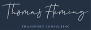 Thomas Fleming Transport Consulting logo on a dark blue background