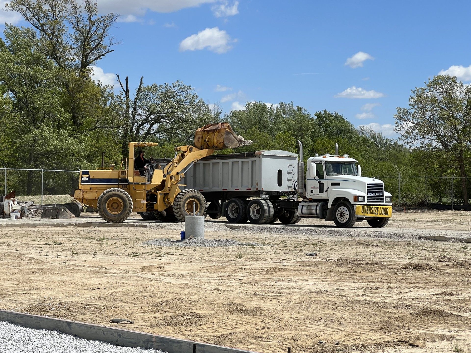 accelerated excavation on the job grading land
