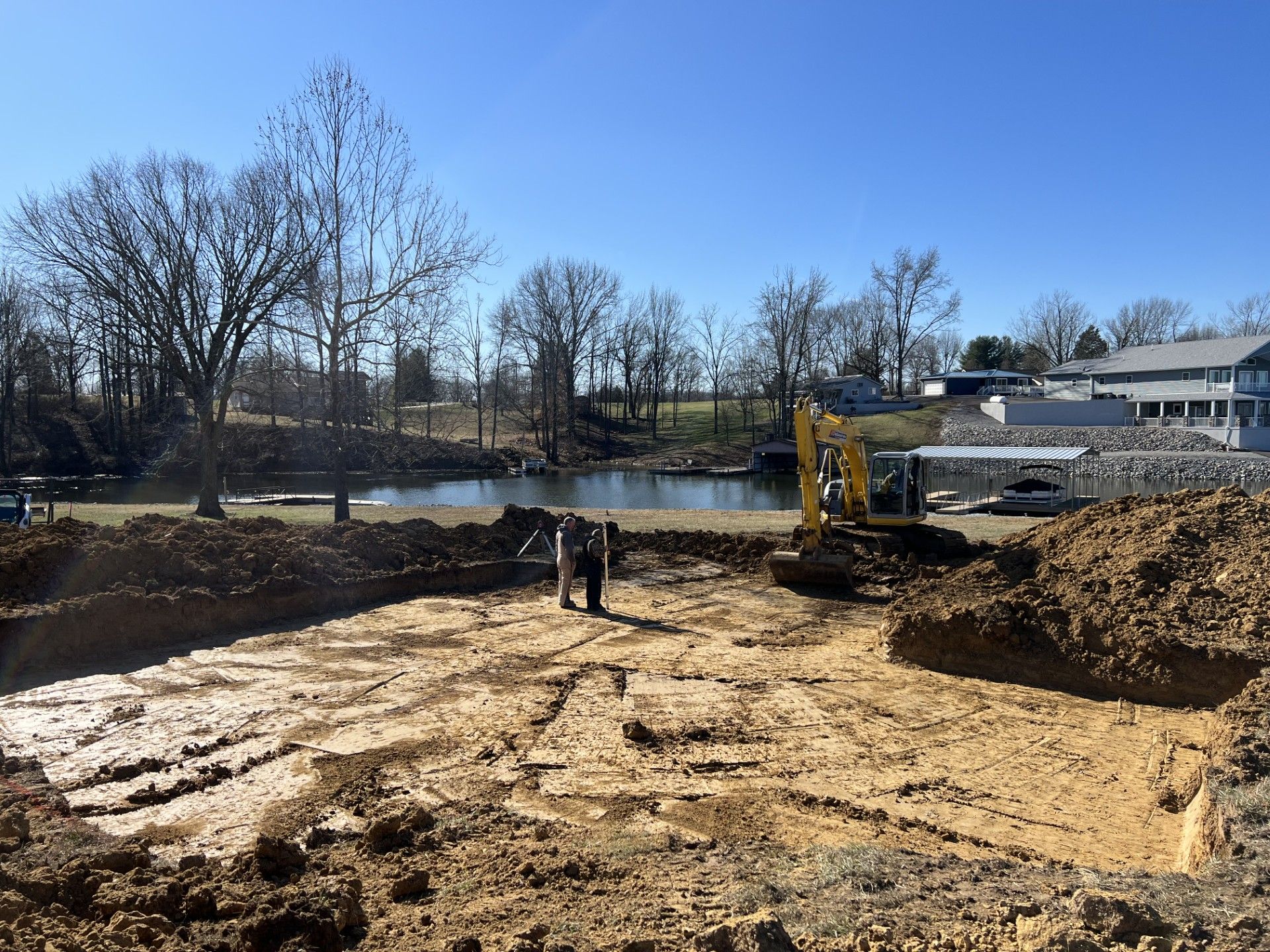 EXCAVATING OUTSIDE OF A GARAGE