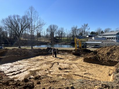 EXCAVATING OUTSIDE OF A GARAGE