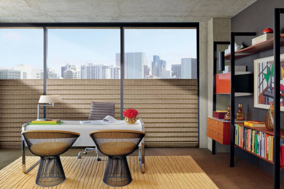Hunter Douglas Vignette® Modern Roman Shades, roman blinds, black out shades near Newton, Massachusetts (MA)