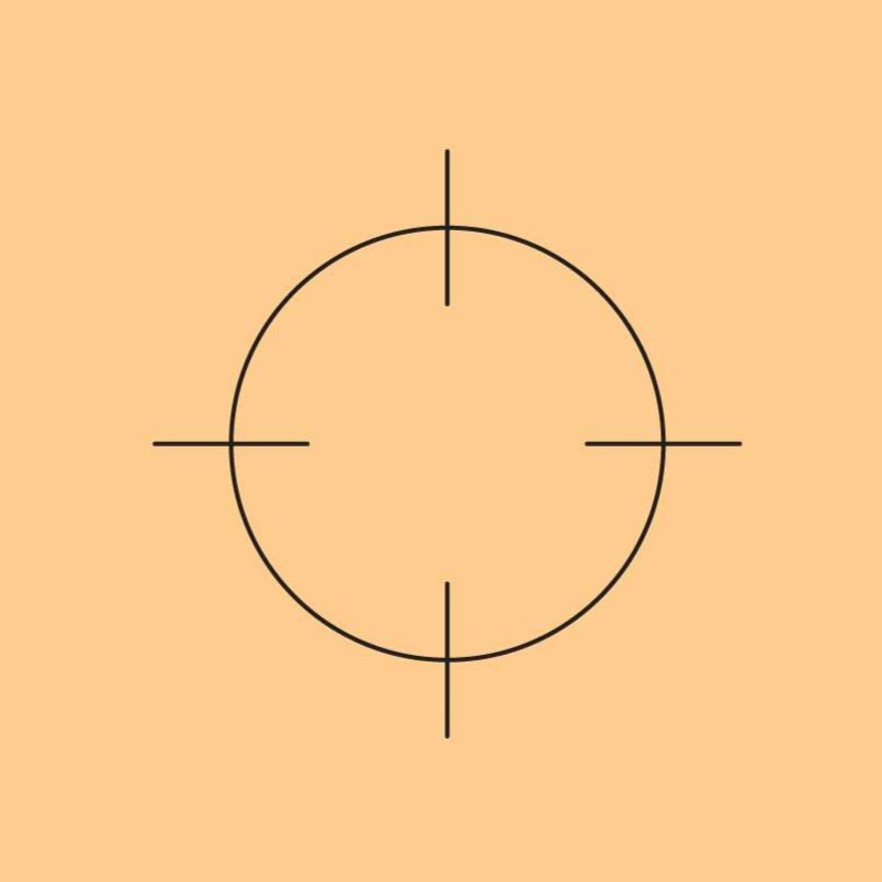 Simple icon of a bullseye on a muted orange background, demonstrating Onside NZ's predictable and reliable recruitment services.