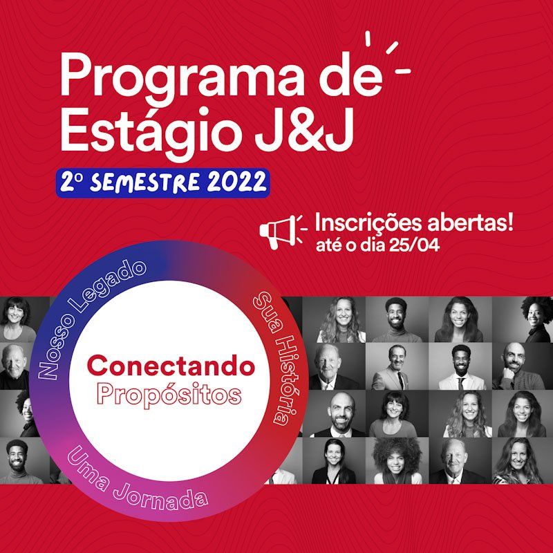 imagem informativa sobre o programa de estágio j&j