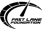 Fast Lane Foundation logo with black speedometer graphic and bold text