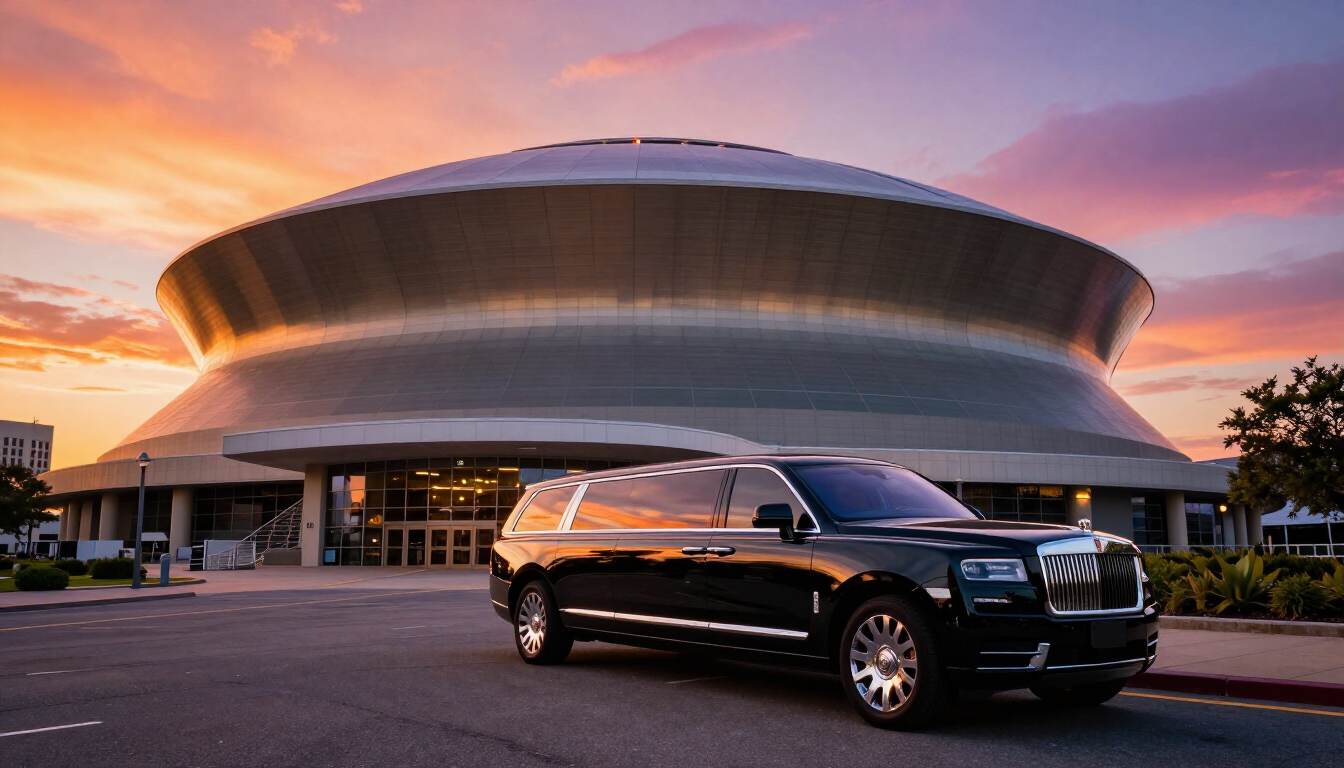 Luxury limo at the Superdome